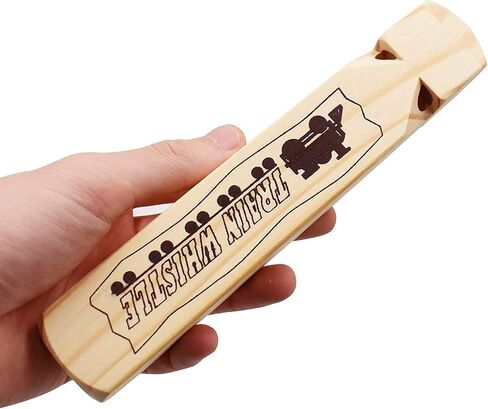 MYUBWTF Solid Wood Train Whistle 4 Tones, Noisemaker Toys and Conductor Whistle for Birthday Party Carnival Prize Game Cheering Prop or Educational (1PCS) in Saudi Arabia
