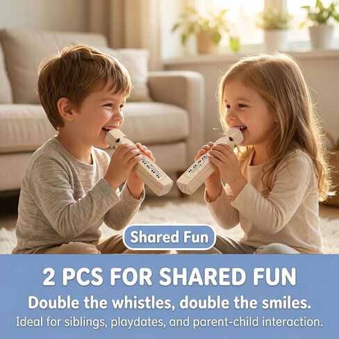 LOVESTOWN 2 PCS Kids Wooden Train Whistles, Train Whistle 4, Tone 7.3" Toy in Saudi Arabia