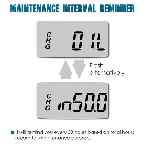 Runleader LCD Digital Hour Meter,AC/DC 5V to 277V,Maintenance Reminder for Zero Turn Lawn Mower Tractor Generator Golf cart Scrubber Marine ATV Motor Compressor and Gas Powered Device in Kuwait
