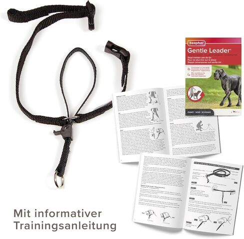 Beaphar Gentle Leader L Black 1 Piece - Dog Head Collar - Fabric - Kind and Effective Training, no Pulling or Choking - Large Breeds - Black - L in Saudi Arabia