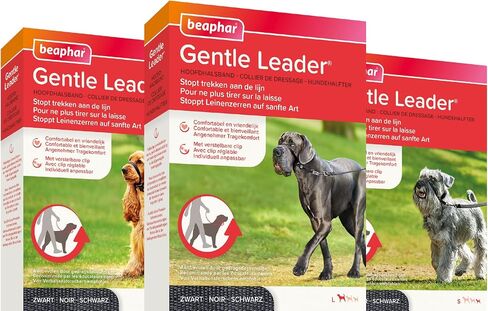 Beaphar Gentle Leader L Black 1 Piece - Dog Head Collar - Fabric - Kind and Effective Training, no Pulling or Choking - Large Breeds - Black - L in Saudi Arabia