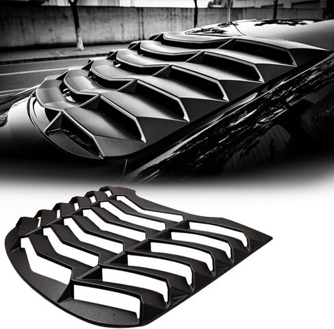 2005-2014 Rear Window Louvers Windshield Sun Shade Cover Lambo Style Matte Black Compatible with Ford Mustang 2005 2006 2007 2008 2009 2010 2011 2012 2013 2014 … in Kuwait