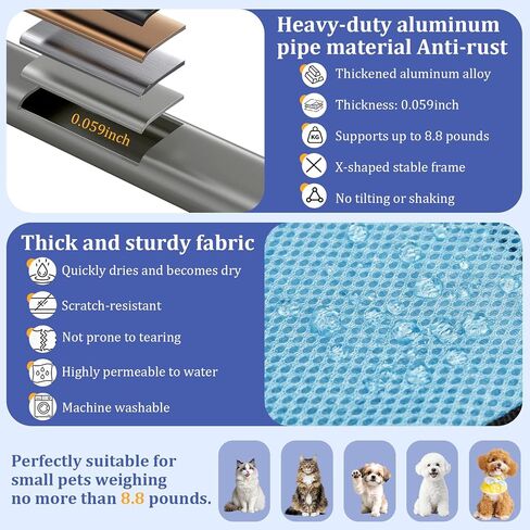 Foldable Pet Grooming Hammock with Stand for Small Dogs & Cats - 8.8 lb in Saudi Arabia