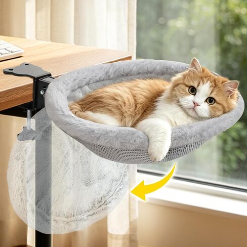 Cat Desk Bed, One-Click Foldable Cat Bed for Desk Hammock Up to 40 Lbs in Kuwait