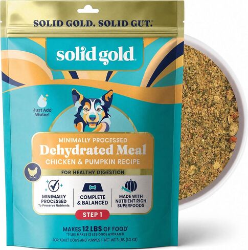 Solid Gold Dehydrated Chicken & Pumpkin Dog Food - Just Add Water Makes 4LB in Kuwait