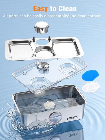 SIBAYS 17L Dog Water Fountain, Stainless Steel Pet Water Fountain FS83 in Kuwait