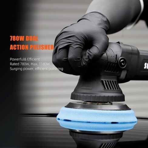 Buffer Polisher, SPTA 5-Inch 125mm Dual Action Random Orbital Car Polisher,Car Detailing Kit, 4Pcs 5inch & 4Pcs 6Inch Polishing Pad,Packing Bag for Car Polishing and Waxing-DAPSET-US in Kuwait