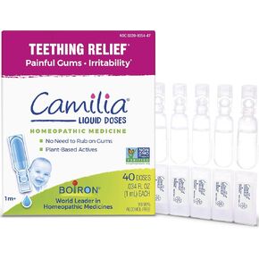 Boiron Camilia Teething Drops for Daytime and Nighttime Relief of Painful or Swollen Gums and Irritability in Babies - 40 Count (Pack of 1) in Saudi Arabia