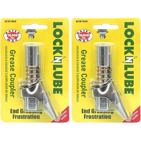LockNLube Grease Gun Coupler locks onto Zerk fittings. Grease goes in, not on the machine. World's best-selling original locking grease coupler. Rated 10,000 PSI. Long-lasting rebuildable tool. in Kuwait