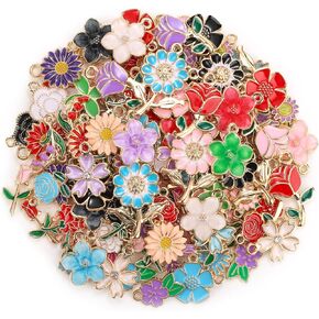 Mckanti 150PCS Bracelet Charms, Silver Bracelet Gold Plated Enamel Charms Pendants for Necklace Bracelet Jewelry Making and Crafting in Saudi Arabia