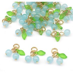30 Pcs Red Cherry Charms Mini Cute Glass Fruit Beads Charm Acrylic Beaded in Saudi Arabia