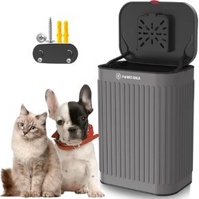 PAWZIDEA Wall Mount Dog Poop Trash Can Outside Odor Control, 2.1 gal. Small in Saudi Arabia
