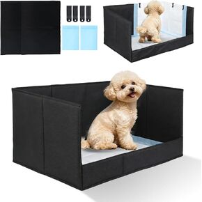 Dog Litter Box with High Walls, Pee Pad Holder, Indoor Dog Potty Tray in Kuwait