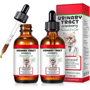 Urinary Tract for Cats, Natural Cat Urinary Tract Infection Treatment Drops Supports Bladder, Kidney Stone, Cat UTI, Cranberry Kidney Bladder Support Supplement, Chicken Flavor - 60ml / 2.02oz in Kuwait