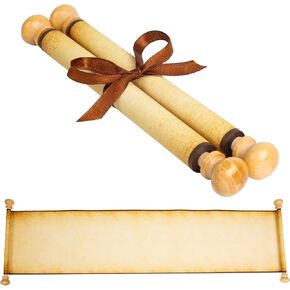Blank Scroll Paper with Wood Rods, 7.1 x 30.5 inches in Kuwait