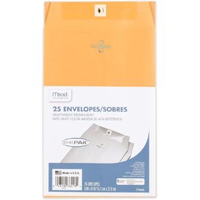 Mead Mailing Envelopes, Clasp Closure, 9" X 12", All-Purpose 24-lb Paper, Brown Kraft Material, 20 per Box (76020) in Saudi Arabia
