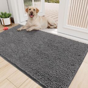 Amyracel Dog Door Mat for Muddy Paws, Mud Mat for Dogs 60" x 24", Drak Grey in Saudi Arabia