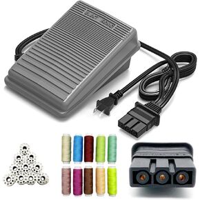 Brother Sewing Machine Pedal and Power Cord Replacement, Compatible with Brother #J00360051 1034D 1634D KD1902 LS1217 LS2125 LX2500 LX3014 LX3125 LX3817 VX1120 XM2701 XL2600i XL5130 XR65 XR3774 JX2517 in Saudi Arabia
