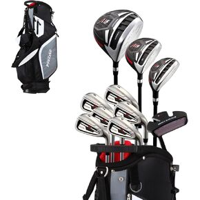 Precise M5 Men's Complete Golf Clubs Package Set Includes Titanium Driver, S.S. Fairway, S.S. Hybrid, S.S. 5-PW Irons, Putter, Stand Bag, 3 H/C's in Saudi Arabia