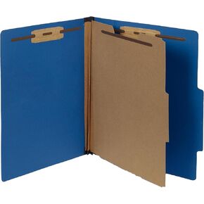 10 Dark Blue Classification Folders - 1 Divider - 2 Inch Tyvek Expansions - Durable 2 Prongs Designed to Organize Standard Medical Files, Office Reports - Letter Size, Dark Blue, 10 Pack in Saudi Arabia