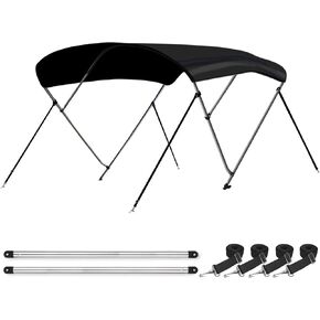 Leader Accessories 10 Colors 3 Bow 4 Bow Bimini Top Cover for Boat Includes 4 Straps 2 Rear Support Poles Mounting Hardwares Storage Boot with 1" Aluminum Frame in Saudi Arabia