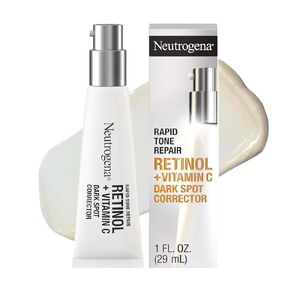 Neutrogena Rapid Tone Repair Retinol + Vitamin C Dark Spot Corrector Face Serum, Daily Anti-Wrinkle Retinol Dark Spot Corrector to Brighten & Even Tone, Mineral-Oil & Dye-Free, 1 oz in Kuwait