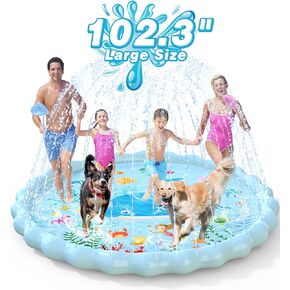 EPN Splash Pad for Kids, Large Thick PVC Sprinkler Play Mat, 102.3 Inches in Kuwait