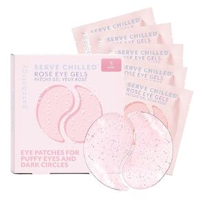 Patchology Serve Chilled Rosé Hydrating Under Eye Patches for Dark Circles, Under Eye Mask, Eye Patches, Eye Masks for Dark Circles, Eye Serum for Dark Circles and Puffiness, Undereye Patches, 5 Pairs in Kuwait