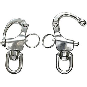 Mxeol Swivel Eye Snap Shackle Quick Release Bail Rigging Sailing Boat Marine Stainless Steel Clip Pair in Saudi Arabia