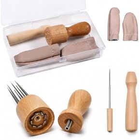 Needle Felting kit Tool Set - 8-Needle Wood Handle Wool Felt Stitch Punch Tool, Includes Single Needle Holder, Finger Cots & Storage Case - Essential Accessories for Needle Felting & Wool Crafting in Kuwait