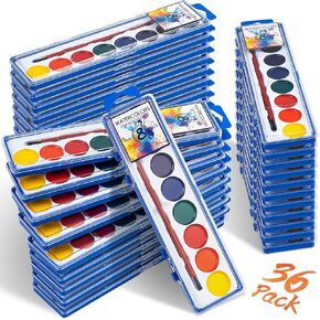 36 Pack Watercolor Paint Set, Washable Water Color Paint Bulk for Kids in Kuwait
