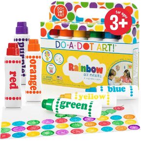 Do A Dot Art! Markers 6-Pack Rainbow Washable Paint Markers, The Original Dot Marker, Activity Craft Coloring Supplies for Kids and Toddlers in Saudi Arabia