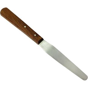 HTS 316V8 8.5" Tapered Wood Handle Stainless Steel Palette Knife - overall length 8.5" in Saudi Arabia