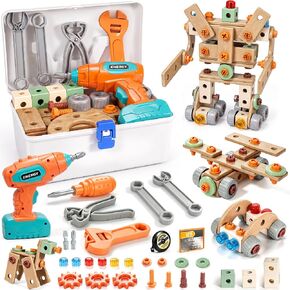 Kids Tool Set with Drill & Toolbox, 160PCS STEM Construction Building Toys in Kuwait