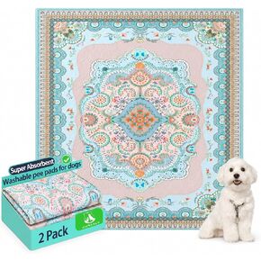 Aitmexcn Washable Pee Pads for Dogs, 2 Pack Reusable Puppy Pads, 24''x36'' in Saudi Arabia