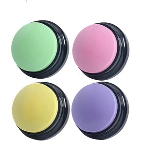 Voice Recording Button, 30 Second Record Button for Dog Pet Interactivity, Gift for Friend, Family, 4 Color Purple, Green, Yellow, Pink in Kuwait