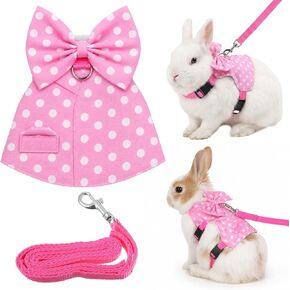 Bunny Harness and Leash Set, Adjustable Rabbit Harness with Buckle in Kuwait