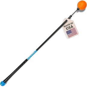 Orange Whip Golf Swing Trainer Aid Patented & Made in USA for Improved Rhythm, Flexibility, Balance, Tempo, and Strength *American Made* in Saudi Arabia