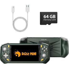 RG52MINI Retro Handheld Game Console, 5.5 Inch IPS Screen, Portable Dual System, 64GB Support 30+ Emulator&22000+ Classic Games, WiFi Networked Fighting, HDMI TV Output, 5000mAh Battery(Black 64GB) in Kuwait