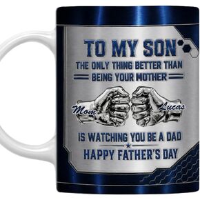 Watching My Son - Personalized Custom 3D Inflated Effect Mug, To My Son The Only Thing Better Than Being Your Father Is Watching You Be A Dad Mug, Gifts For Son From Dad Mom, Fathers Day in Kuwait