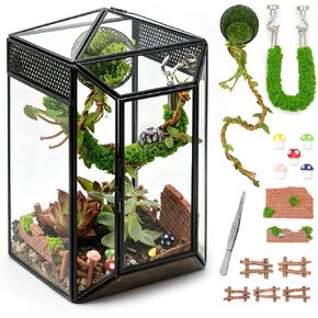 Glass Jumping Spider Enclosure Kit, 5.1 x 4.1 x 7.6 in Gothic Tank in Kuwait