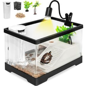 Turtle Tank Starter Kit,4.6 Gal 15.8 x 7.8 x 8.7 in for Baby Turtle in Kuwait