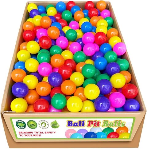 500/1000/2000 Count Soft Plastic Ball Pits Balls Colorful Play Pits Balls for Pet Dogs Ball Pits 2.2" Large Phthalate Free Bpa Free Balls for Toddlers 1-3 Baby Kids in Saudi Arabia