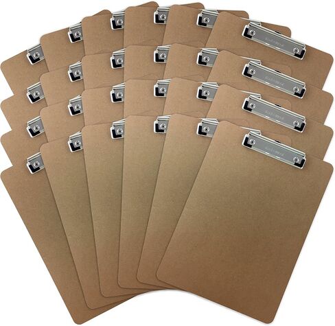 Trade Quest Letter Size Clipboard Low Profile Clip Hardboard (Pack of 30) in Kuwait