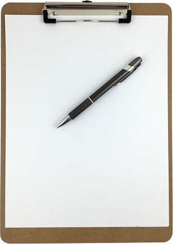 Trade Quest Letter Size Clipboard Low Profile Clip Hardboard (Pack of 30) in Kuwait
