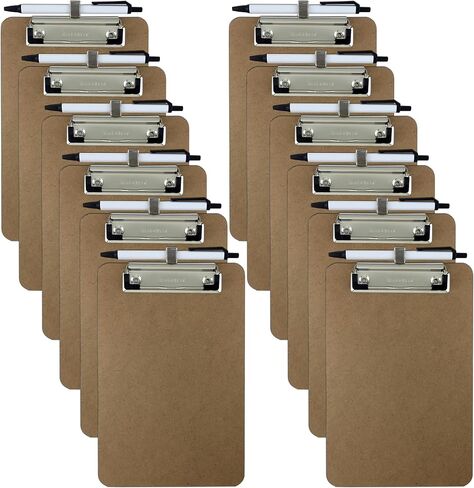Trade Quest Pen Holder Memo Clipboards 6'' x 9'' (12 - Pack) (Pen Included) in Kuwait