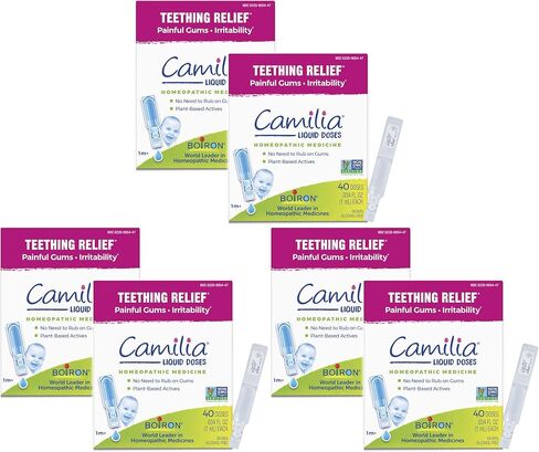 Boiron Camilia Teething Drops for Daytime and Nighttime Relief of Painful or Swollen Gums and Irritability in Babies - 40 Count (Pack of 1) in Kuwait