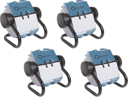 Rolodex 66704 Open Rotary Card File Holds 500 2-1/4 X 4 Cards Black in Saudi Arabia