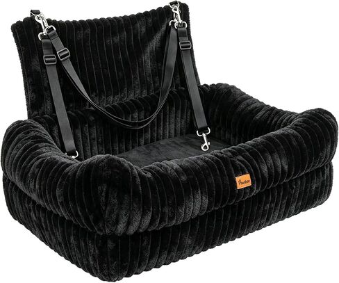 Pawaboo Dog Car Seat Bed, Memory Foam Booster for Medium/Large Dogs, Beige in Kuwait