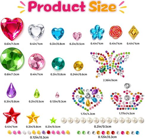 Gem Stickers, 2437Pcs Self-Adhesive Bedazzling Stickers for Kids Crafts in Saudi Arabia